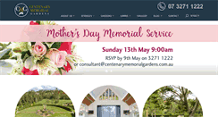 Desktop Screenshot of centenarymemorialgardens.com.au